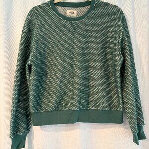 Marine Layer Textured Teal Crew Neck Sweater